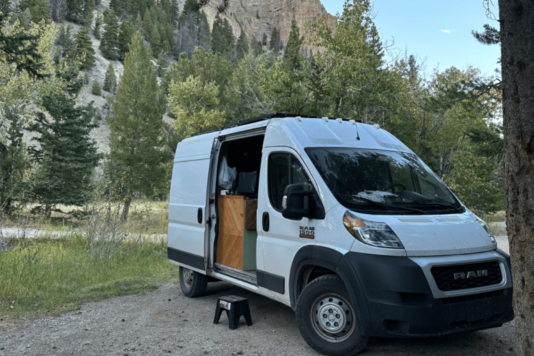 van life in the woods